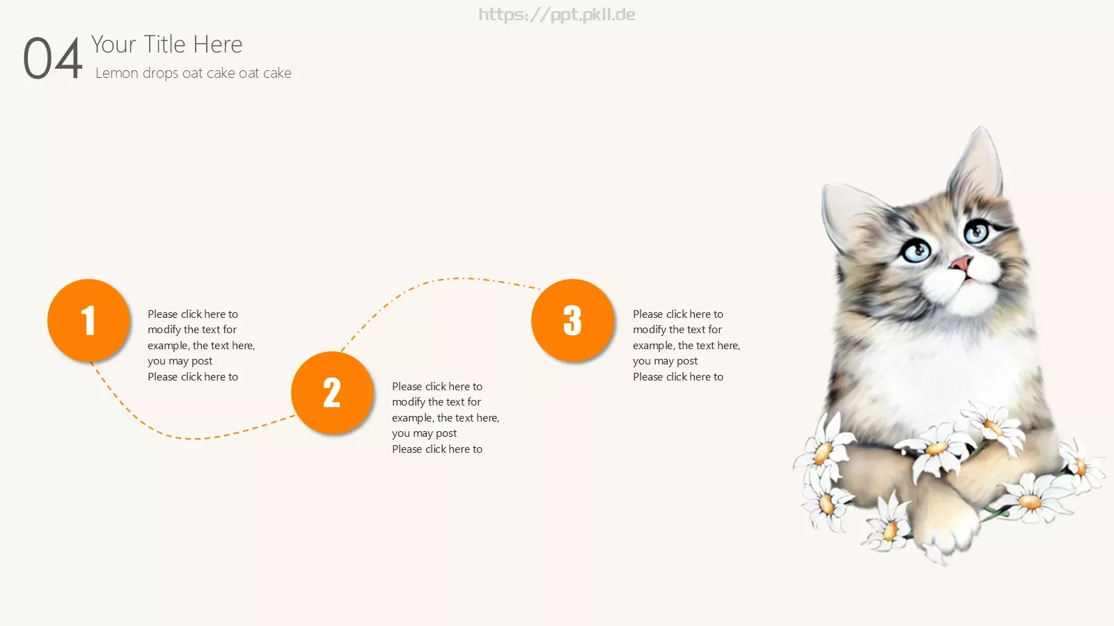 可爱猫咪宠物卡通PPT模板 第 20 页预览图