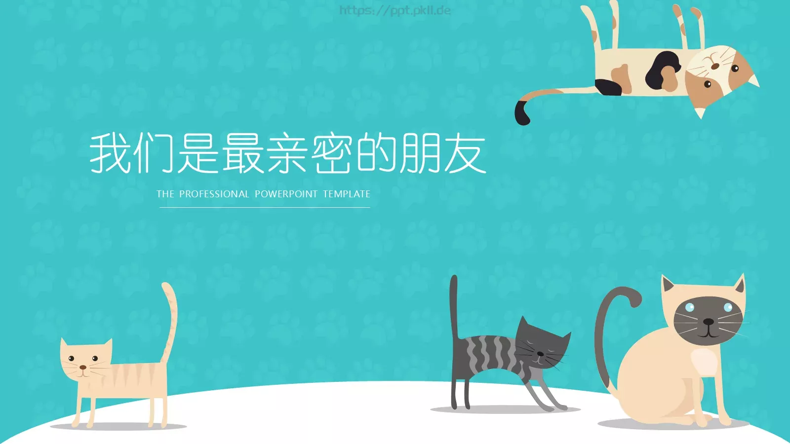 猫咪主题通用PPT模板 第 26 页预览图