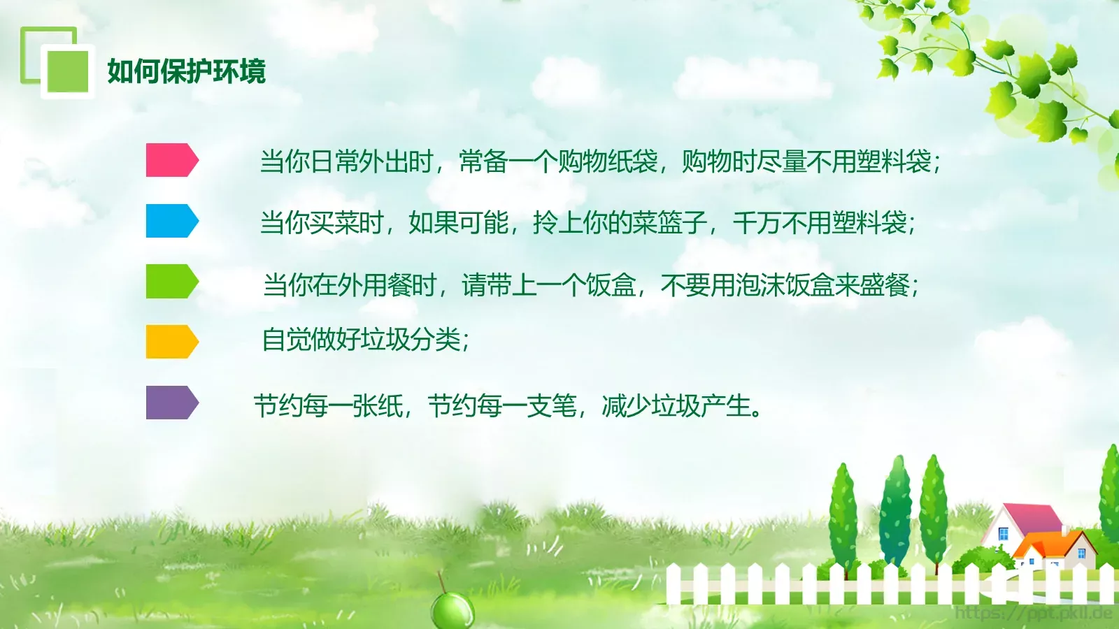 环保公益汇报PPT模板 第 25 页预览图