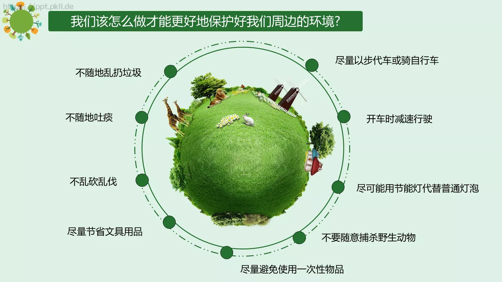 争做环保小卫士主题班会PPT模板 第 20 页预览图