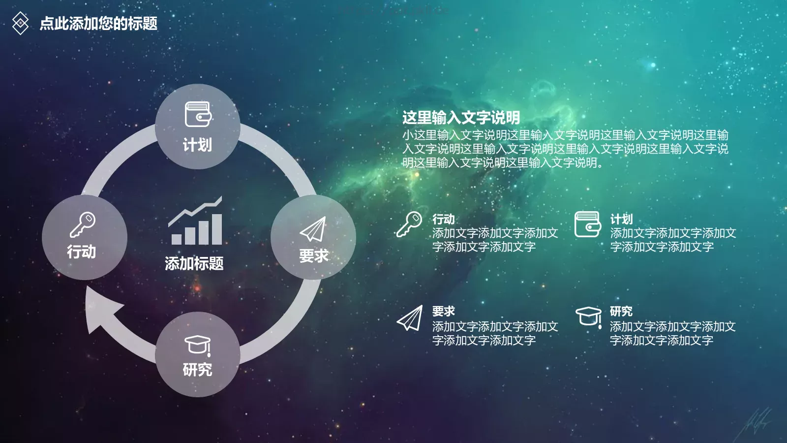 科技感星空背景动态通用PPT模板 第 21 页预览图