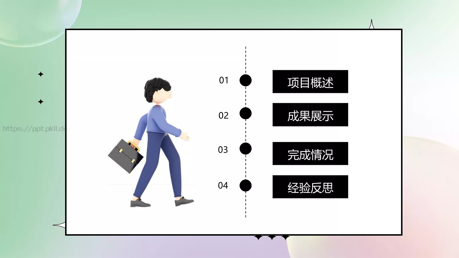 创意工作报告PPT模板 第 2 页缩略图