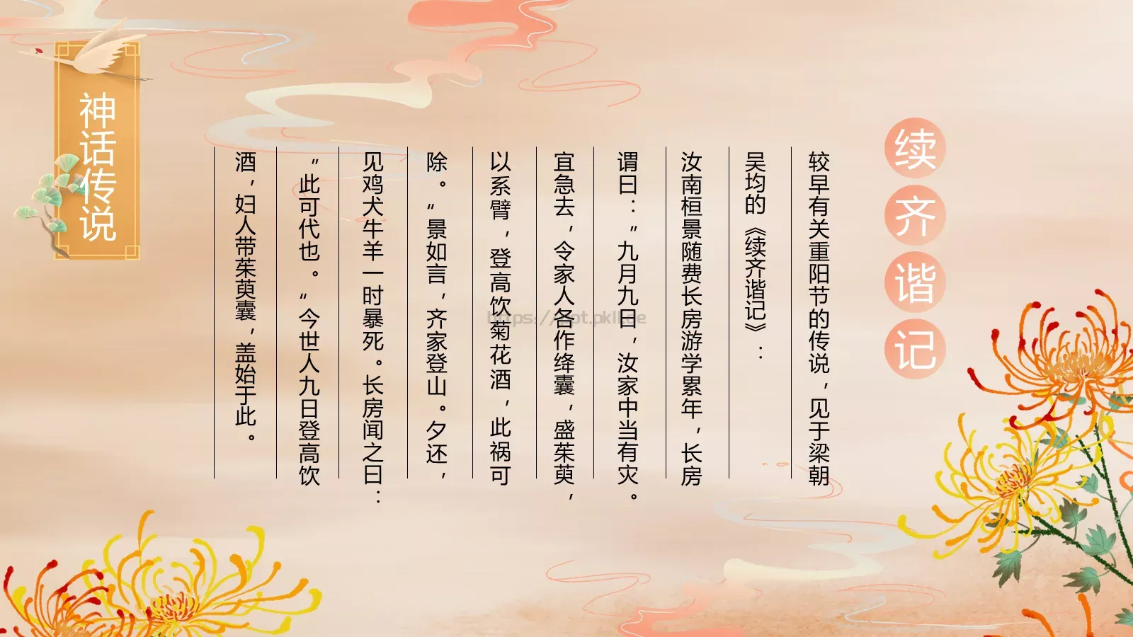 重阳节介绍PPT模板 第 13 页预览图