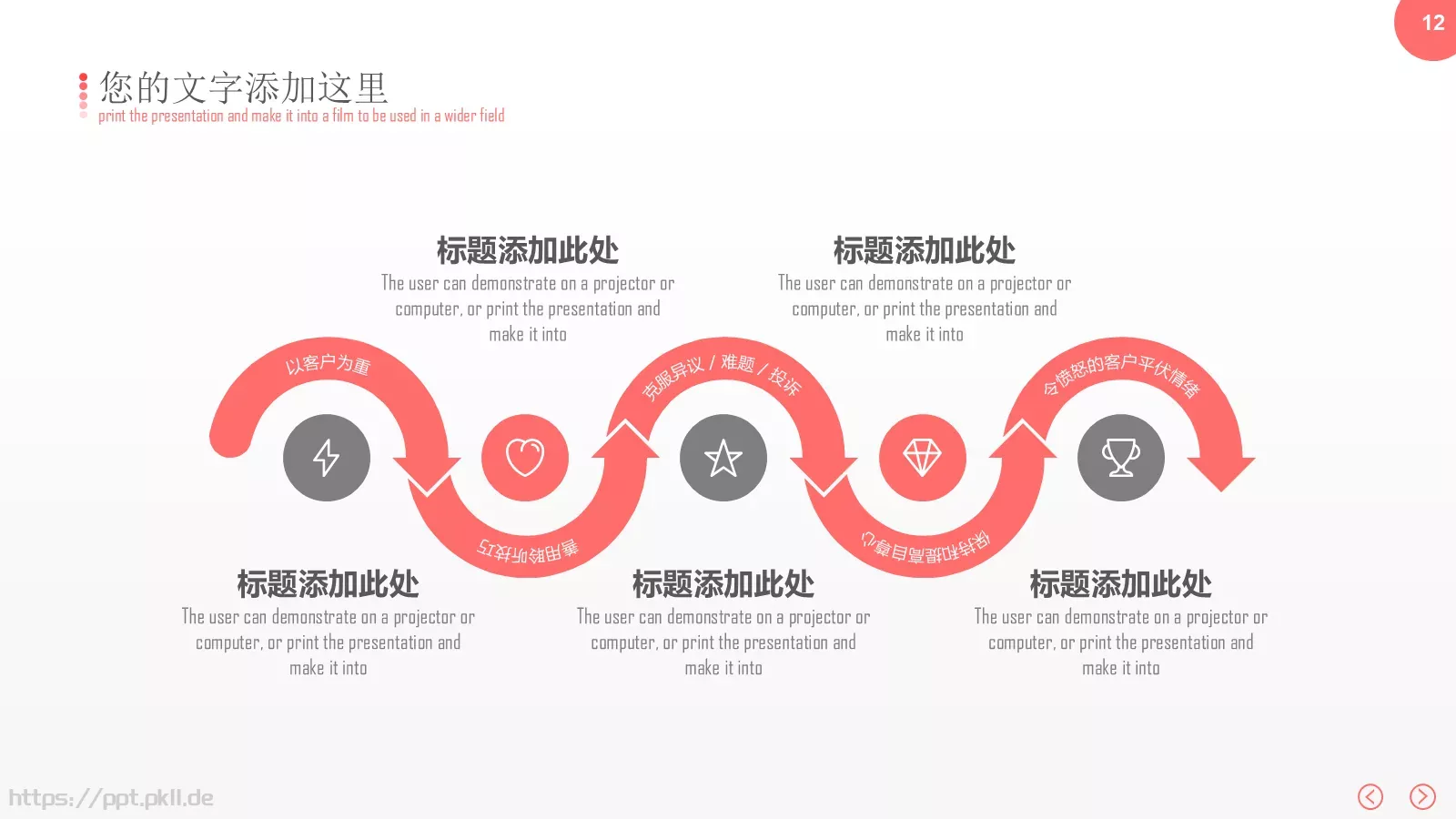 红色简约商务汇报PPT模板 第 12 页预览图