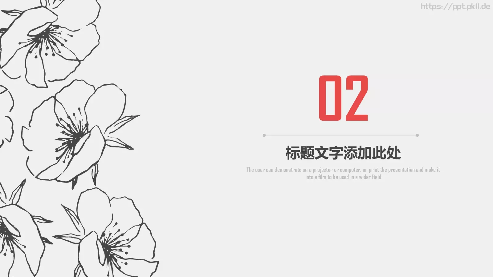 简约手绘花朵PPT模板 第 9 页预览图