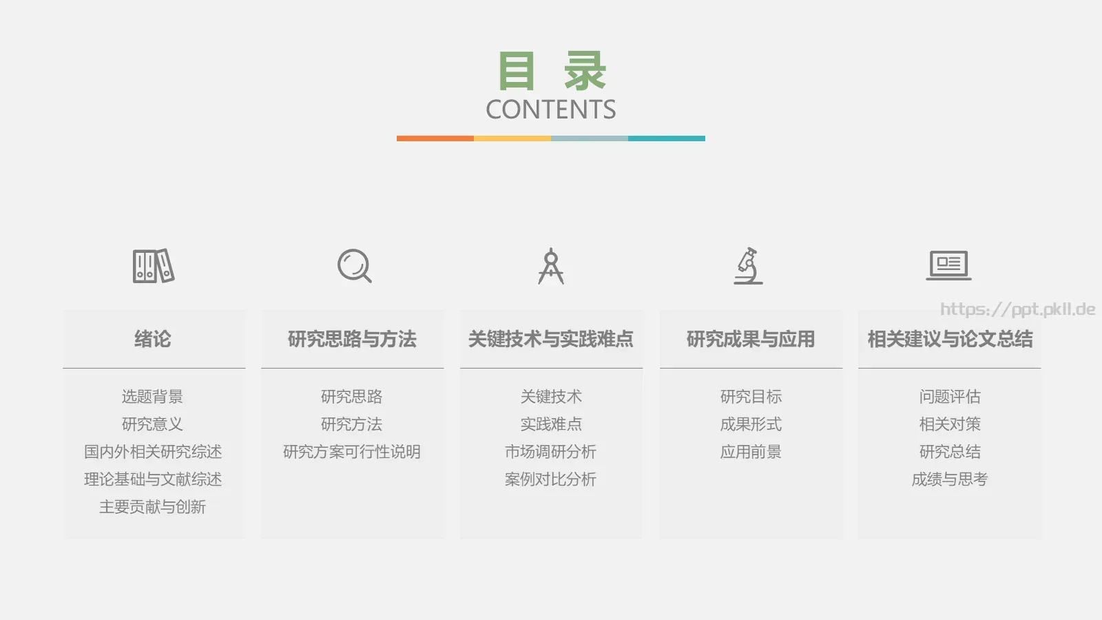 毕业答辩通用PPT模板 第 2 页缩略图