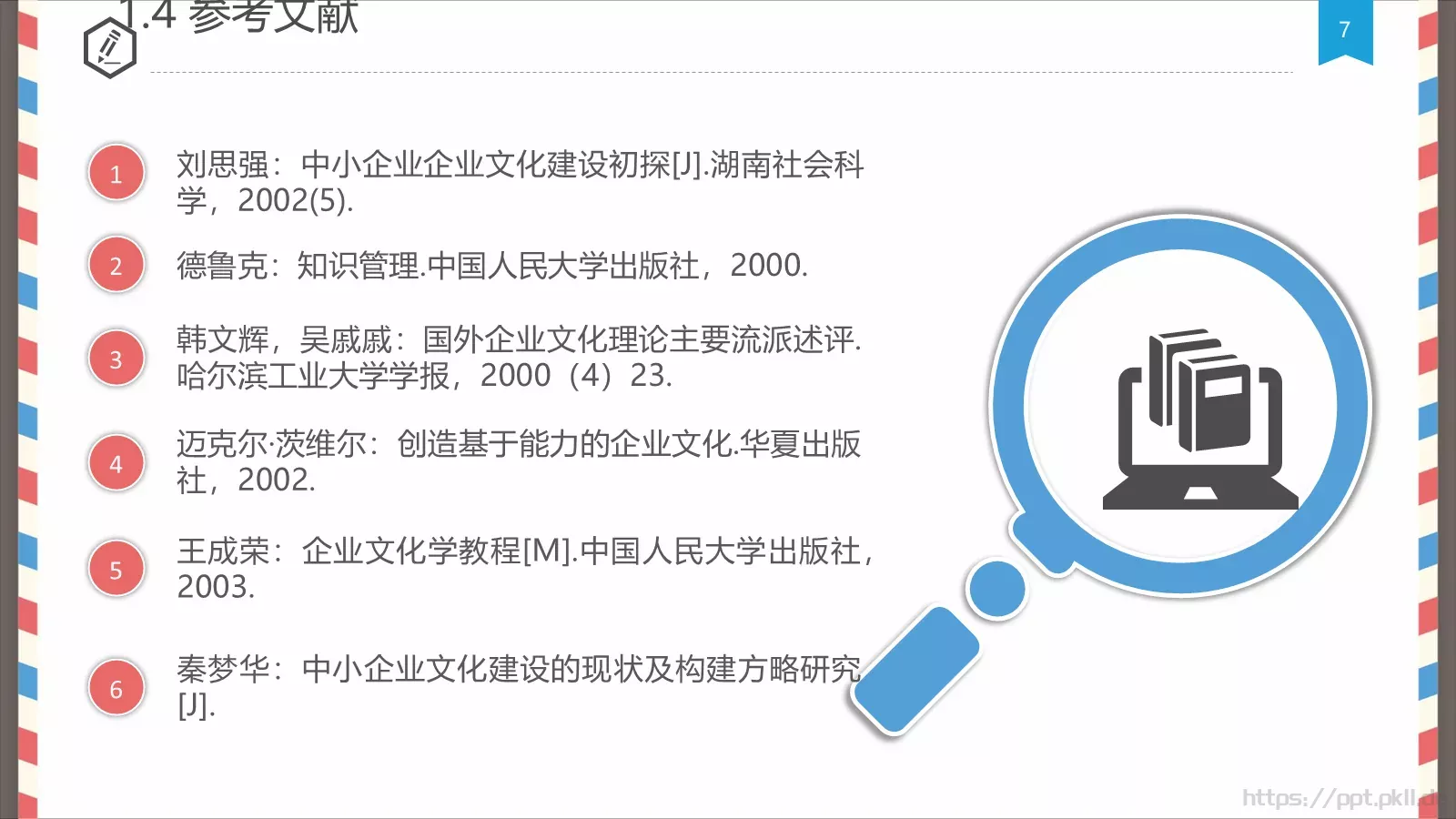 创意信件风格论文答辩PPT模板 第 7 页预览图