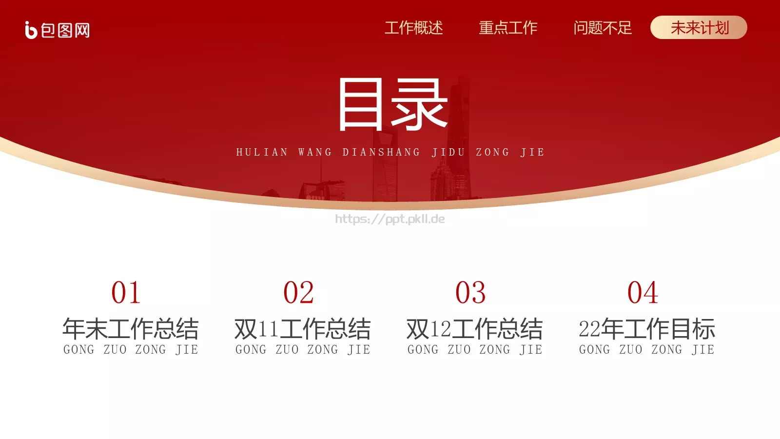 互联网电商季度总结PPT模板 第 2 页缩略图