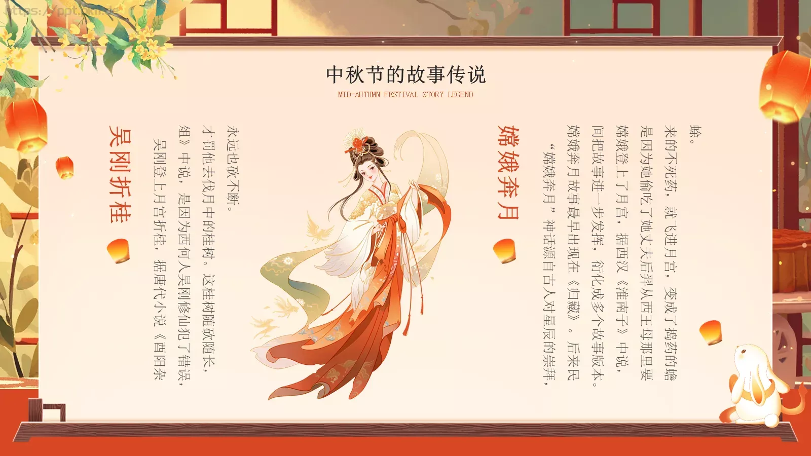 中秋节主题班会PPT模板 第 15 页预览图
