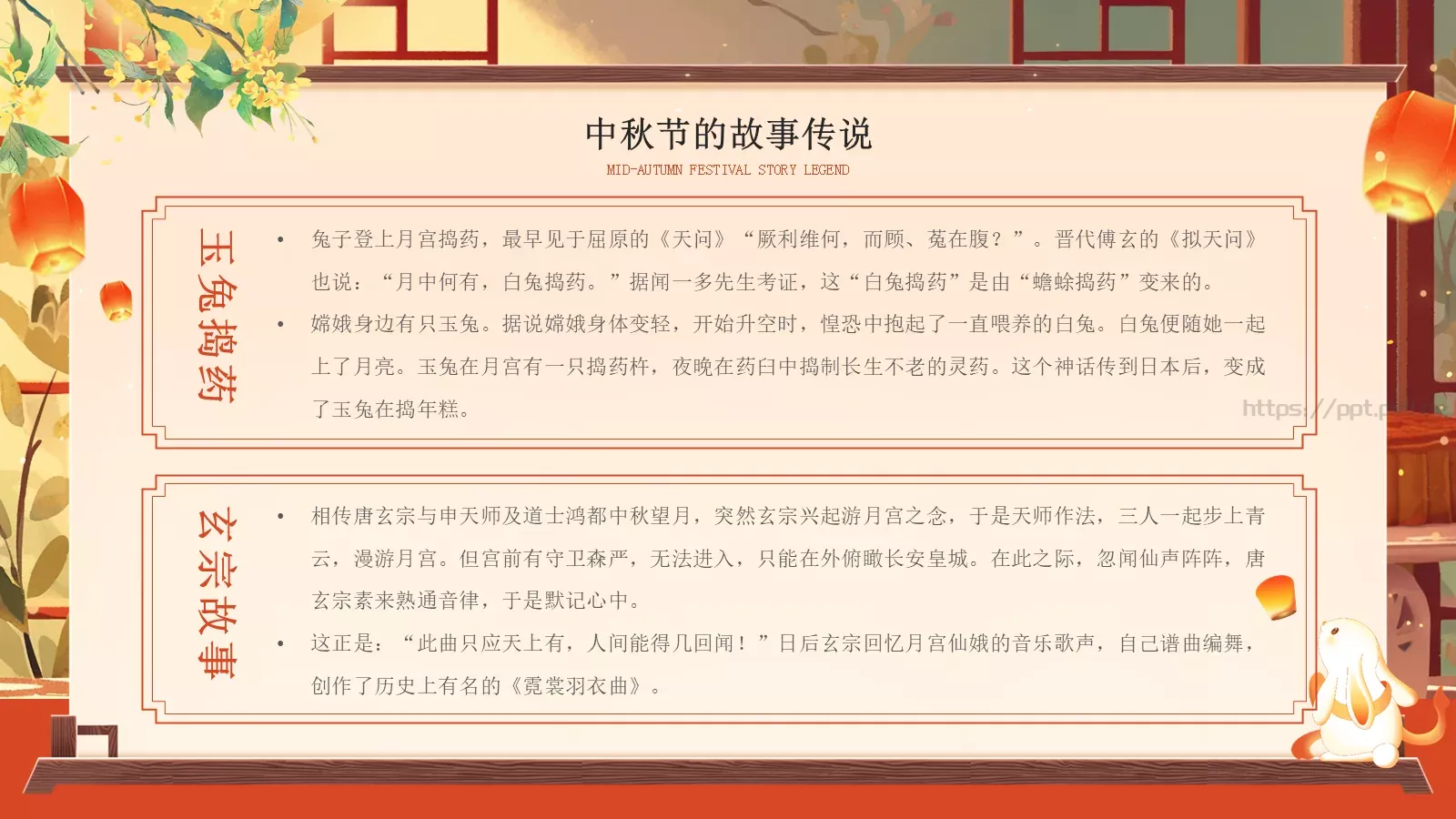 中秋节主题班会PPT模板 第 16 页预览图