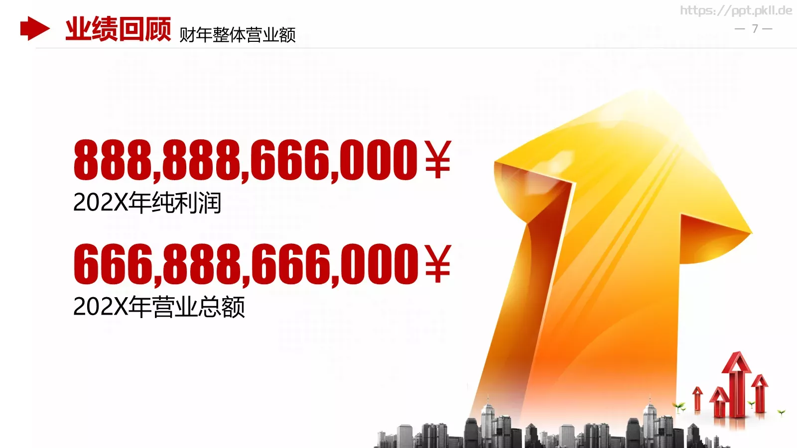 红色商务财务分析报告PPT模板 第 7 页预览图