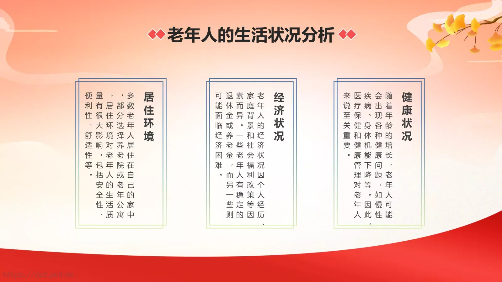 重阳节关爱老人主题PPT模板 第 8 页预览图