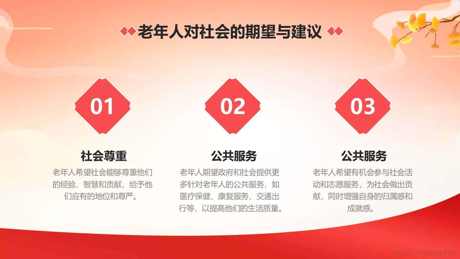 重阳节关爱老人主题PPT模板 第 10 页预览图