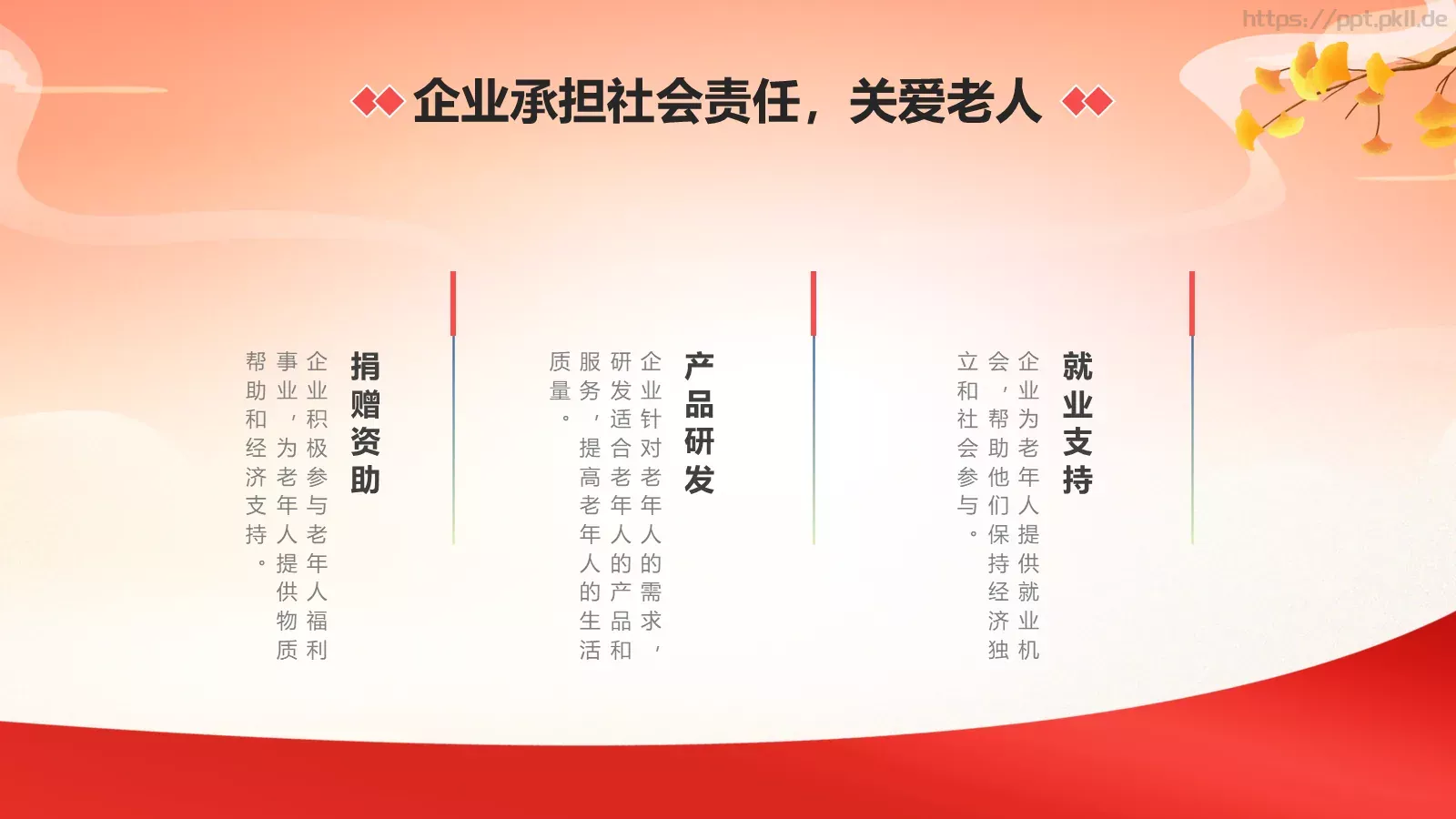 重阳节关爱老人主题PPT模板 第 21 页预览图