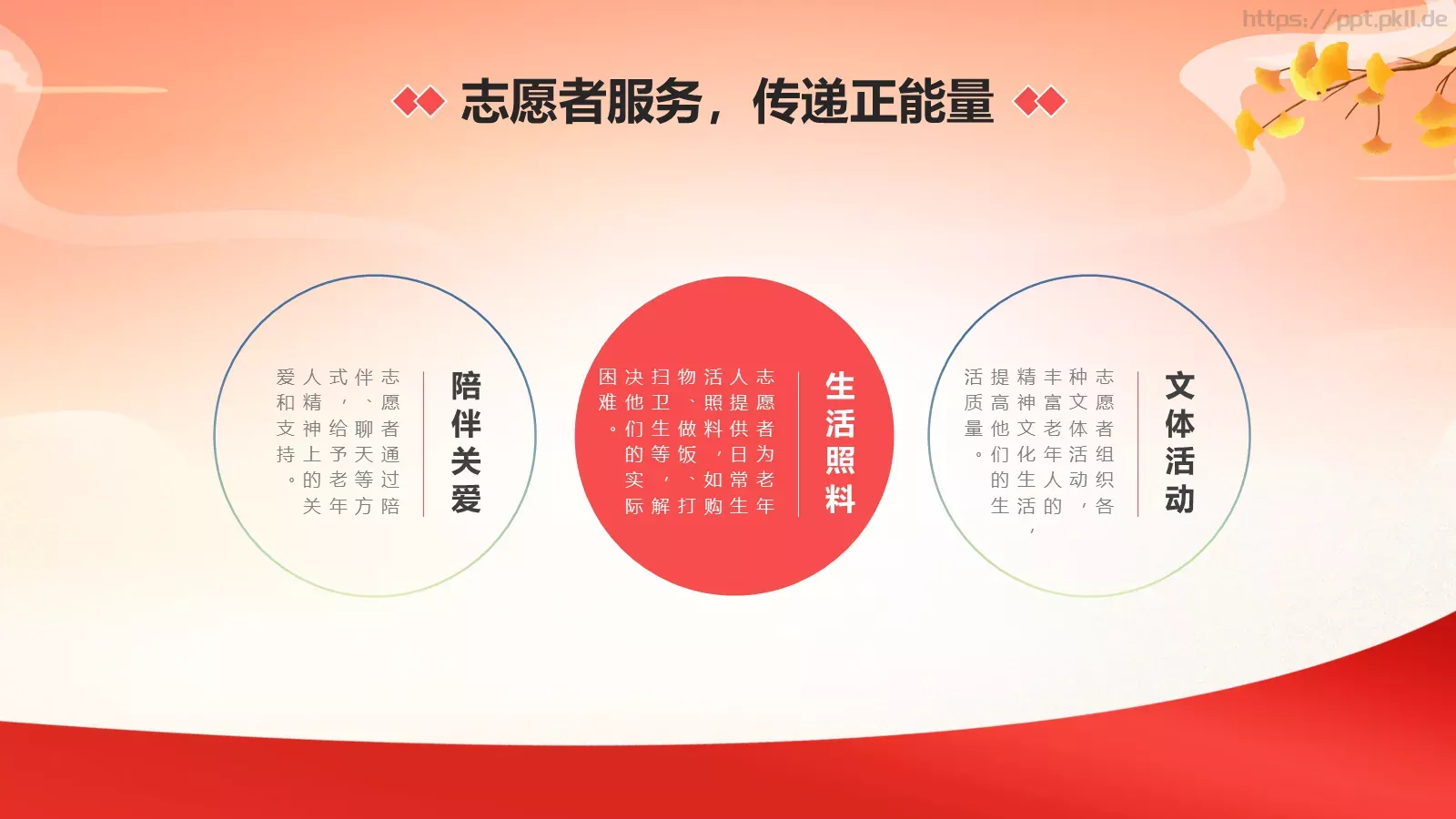 重阳节关爱老人主题PPT模板 第 22 页预览图