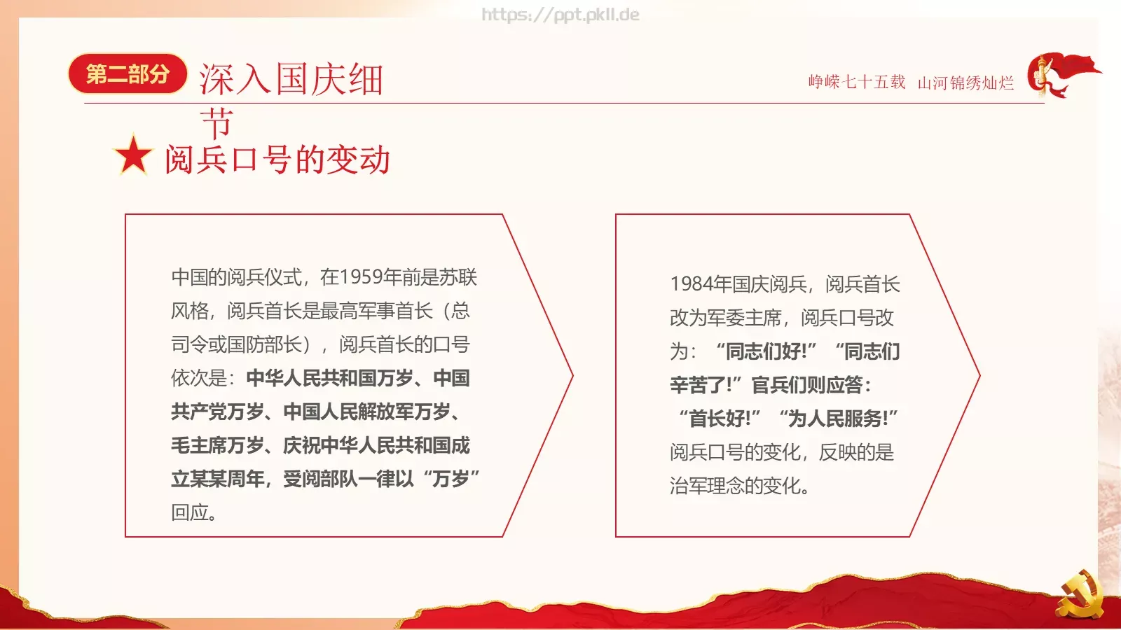 山河锦绣国庆节庆祝中华人民共和国成立75周年PPT模板 第 9 页预览图