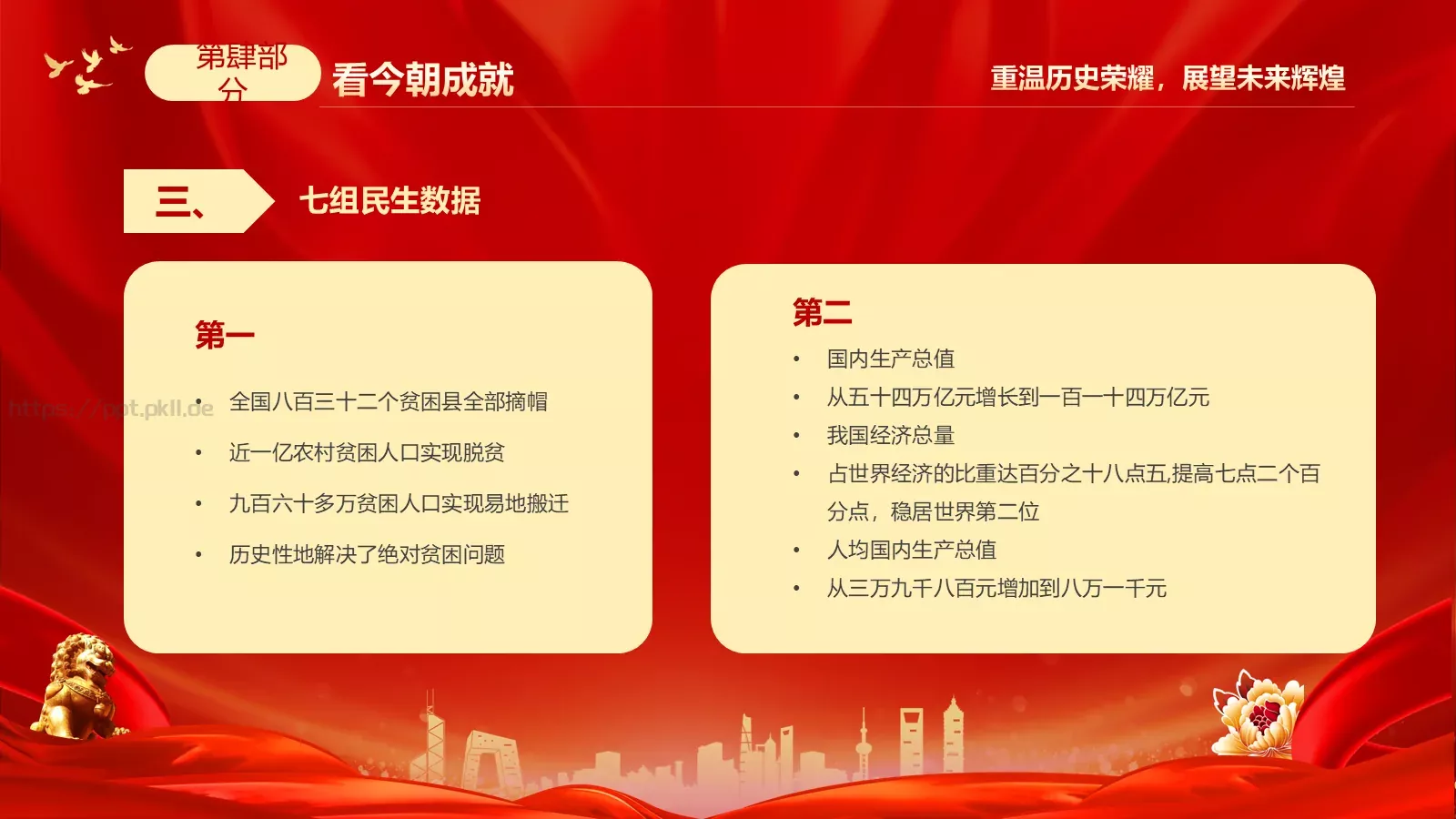 国庆节热烈庆祝PPT模板 第 19 页预览图