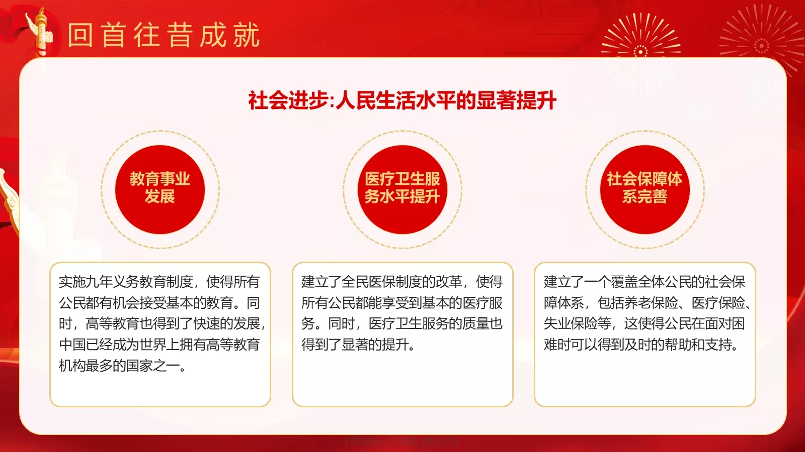 热烈庆祝中华人民共和国成立国庆节PPT模板 第 19 页预览图