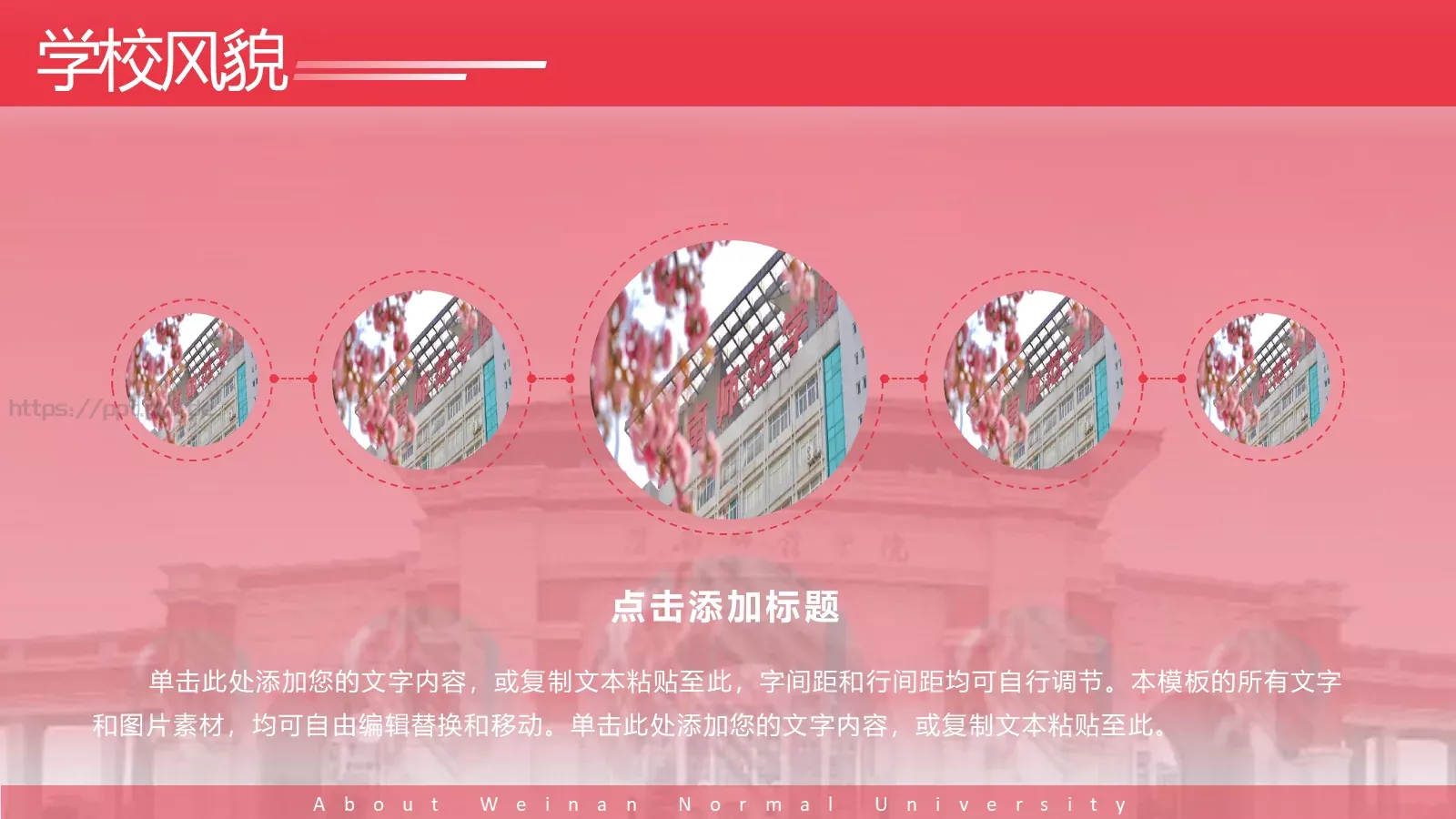 渭南师范学院简介PPT模板 第 11 页预览图