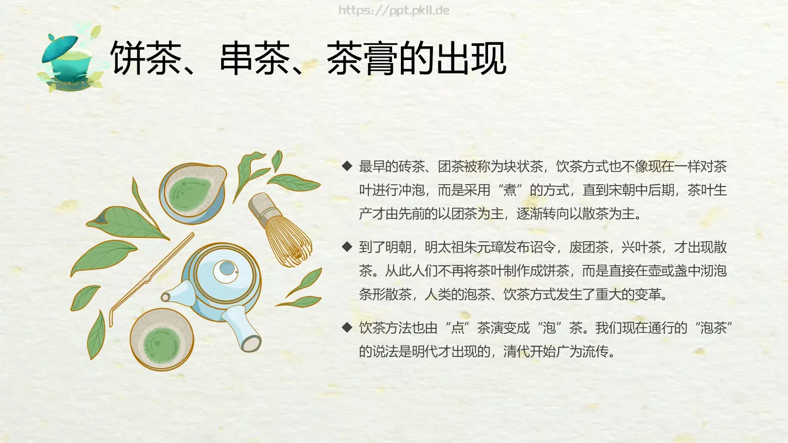 绿色中国风茶文化PPT模板 第 18 页预览图