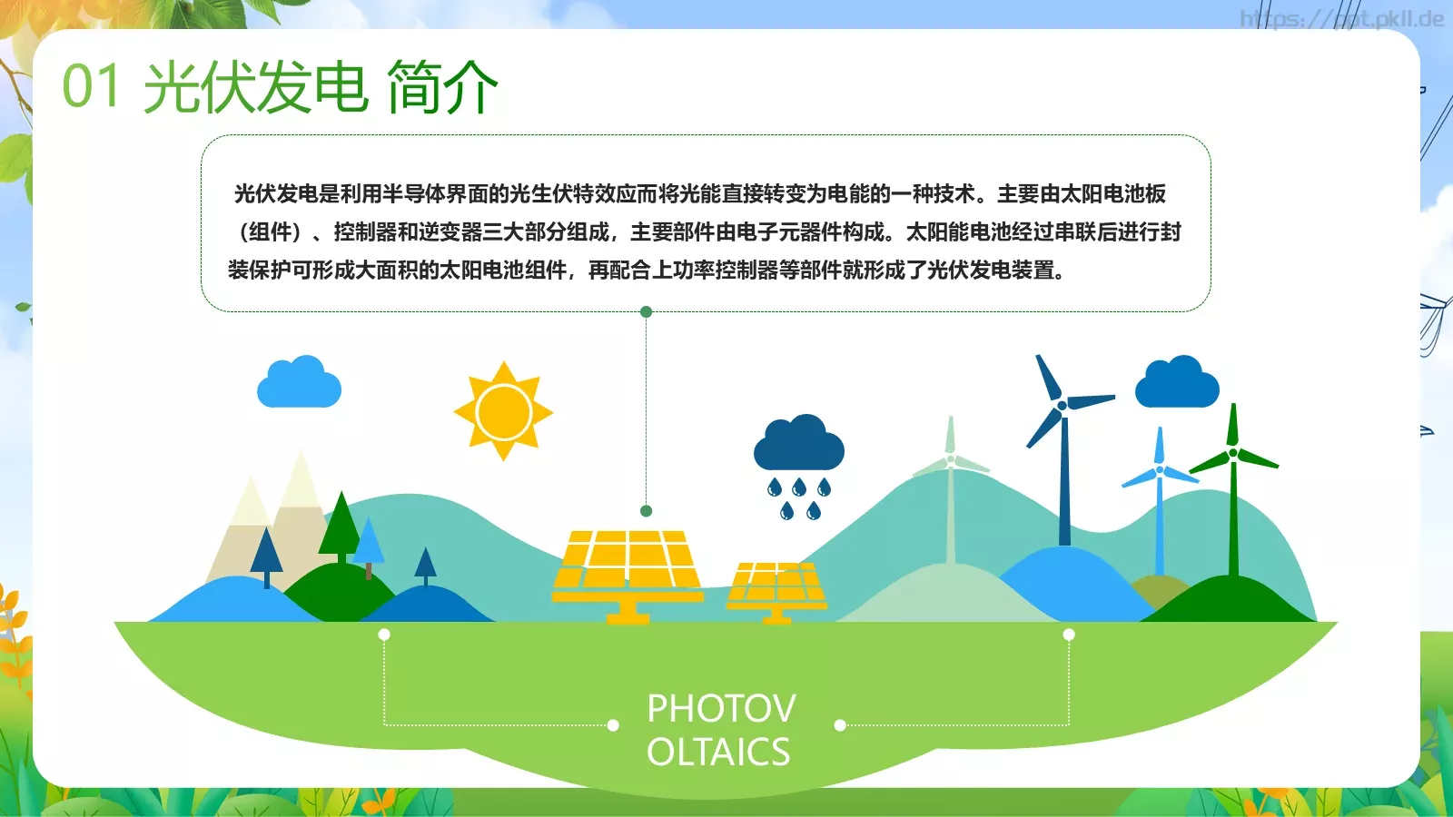 光伏发电项目简介PPT模板 第 4 页缩略图