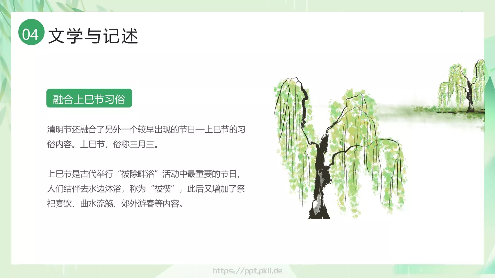 清明节习俗介绍PPT模板 第 18 页预览图
