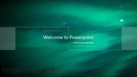 绿色炫丽星空背景iOS风通用PPT模板 缩略图