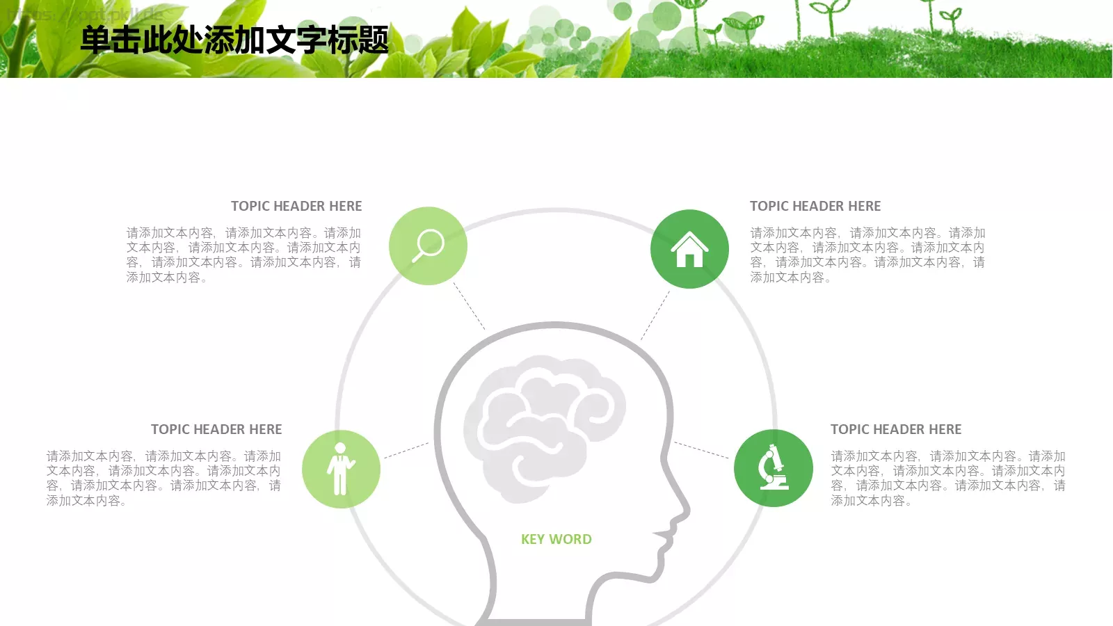 绿色环保主题PPT模板 第 6 页预览图