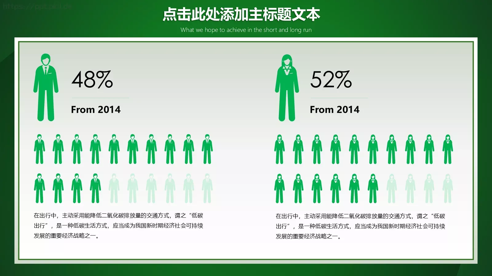 低碳环保绿色出行PPT模板 第 14 页预览图