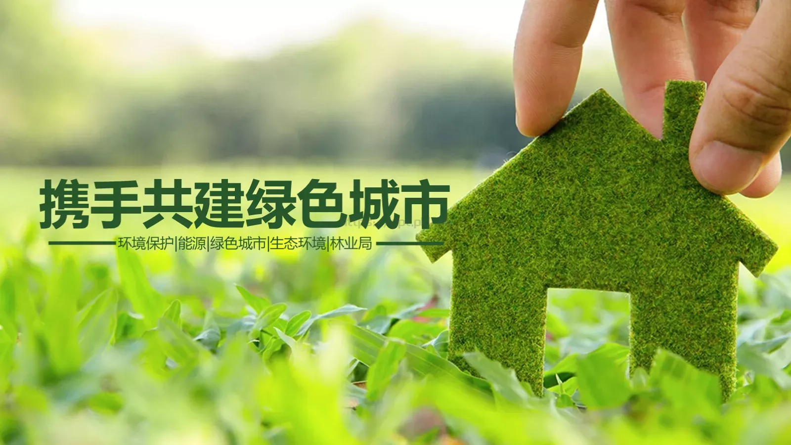携手共建绿色城市PPT模板 第 1 页缩略图