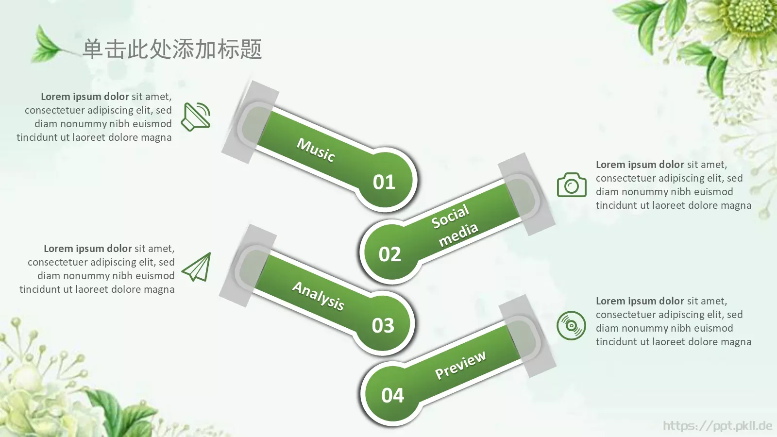 春天绿色唯美清新风PPT模板 第 24 页预览图