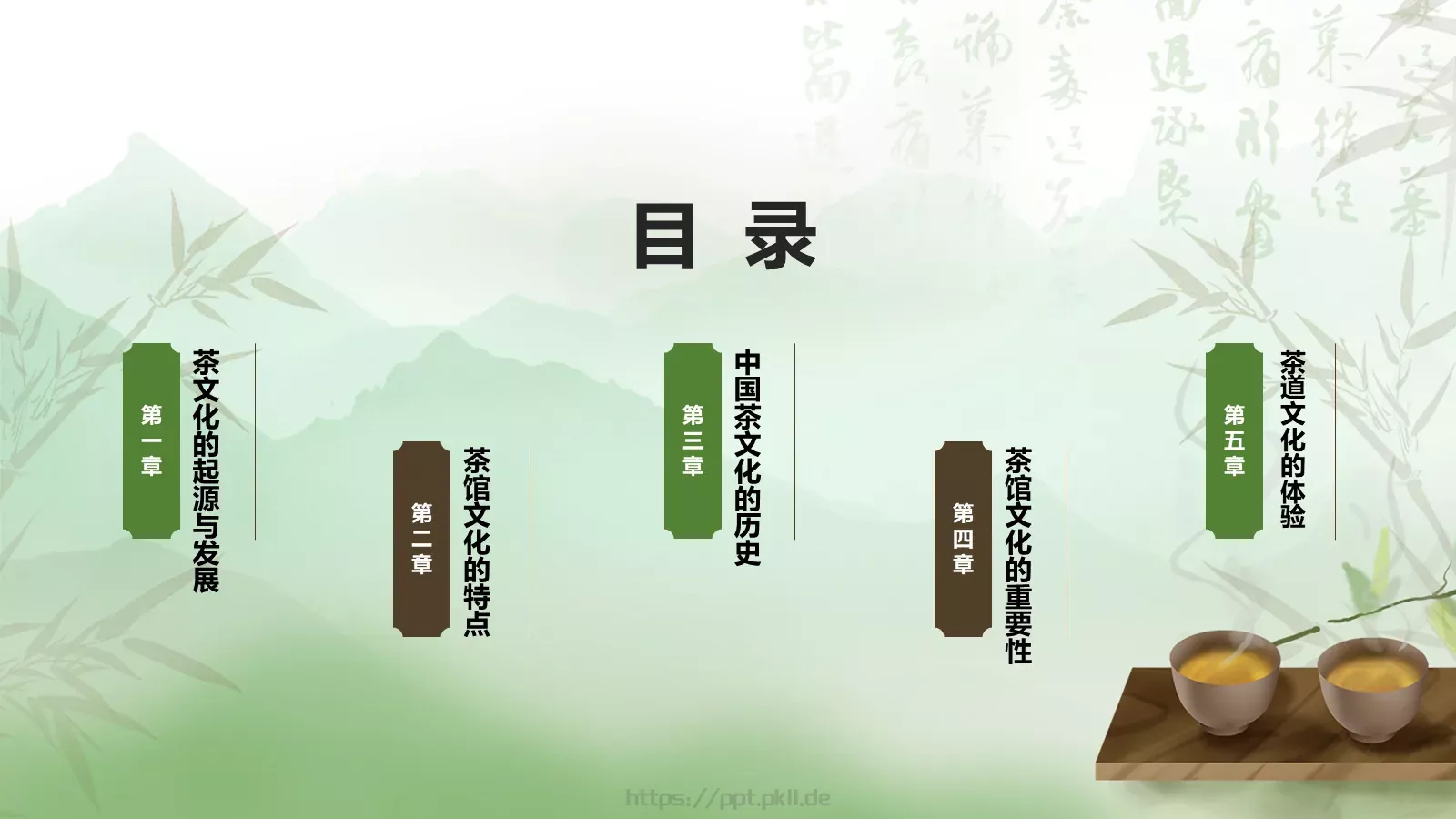 茶道艺术宣讲PPT模板 第 2 页缩略图