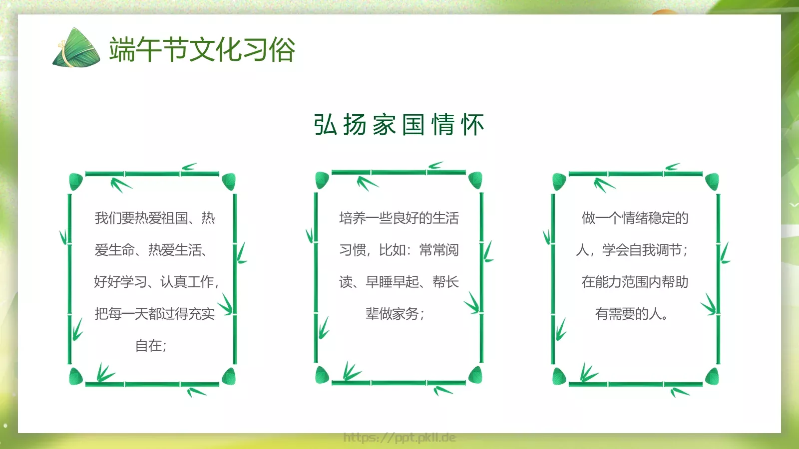 端午节放假通知与假期安全主题PPT模板 第 9 页预览图