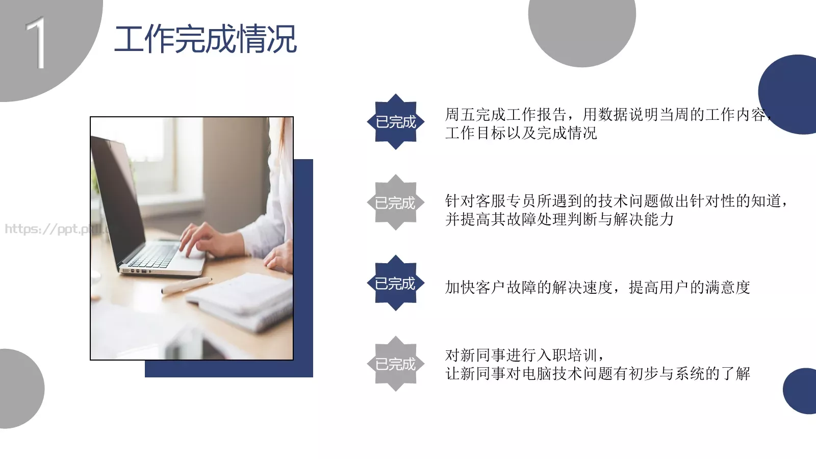 工作总结报告PPT模板 第 6 页预览图