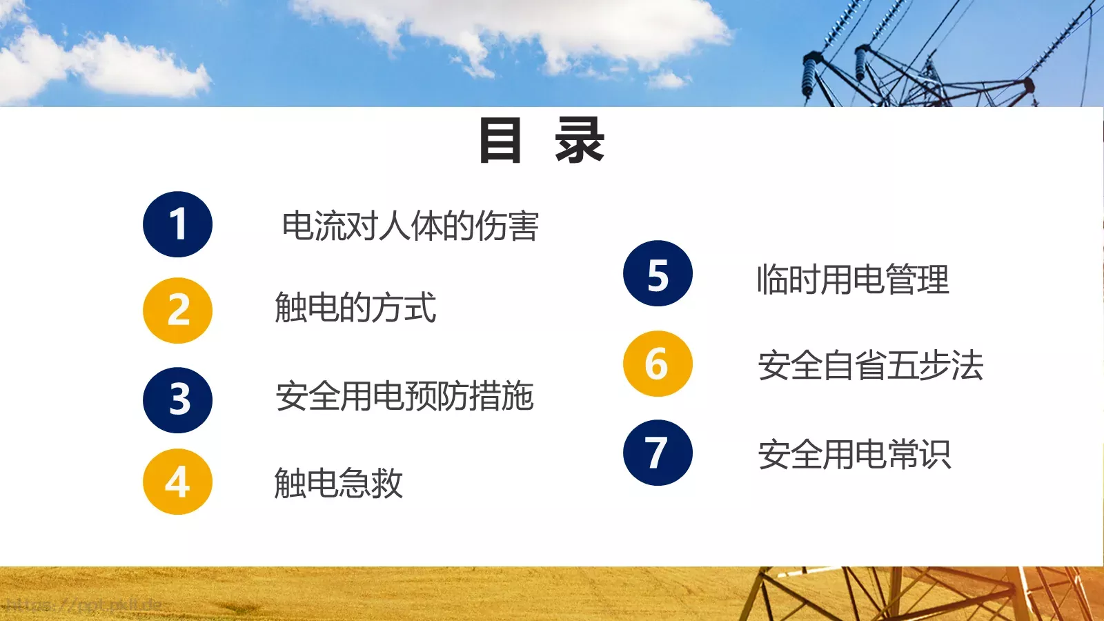 安全用电管理培训PPT模板 第 2 页缩略图