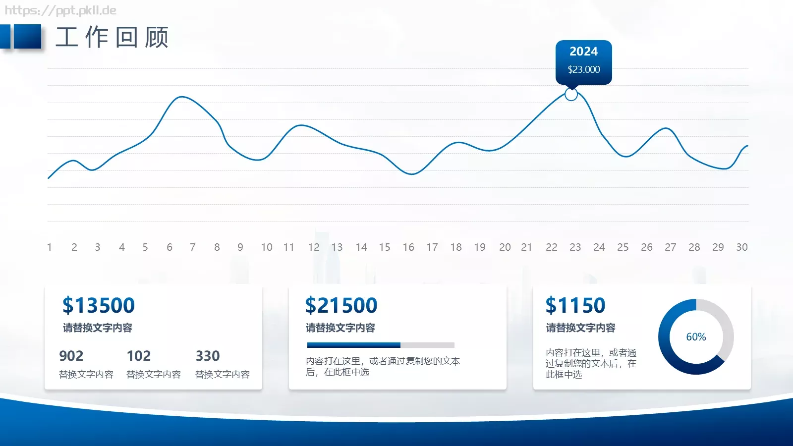 蓝色商务通用汇报PPT模板 第 15 页预览图