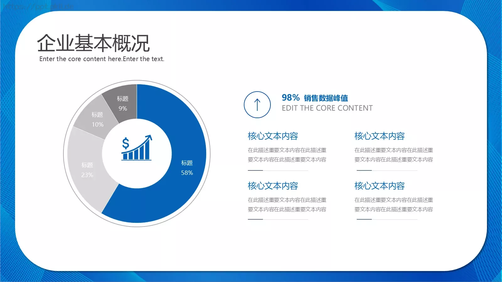 蓝色科技商务工作计划汇报PPT模板 第 5 页预览图