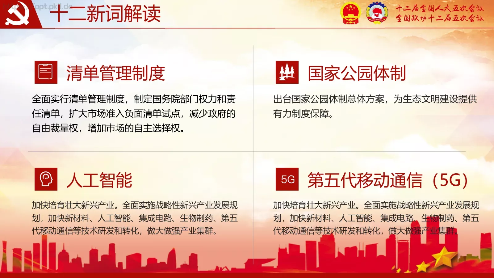 2018两会解读第一季PPT模板 第 21 页预览图