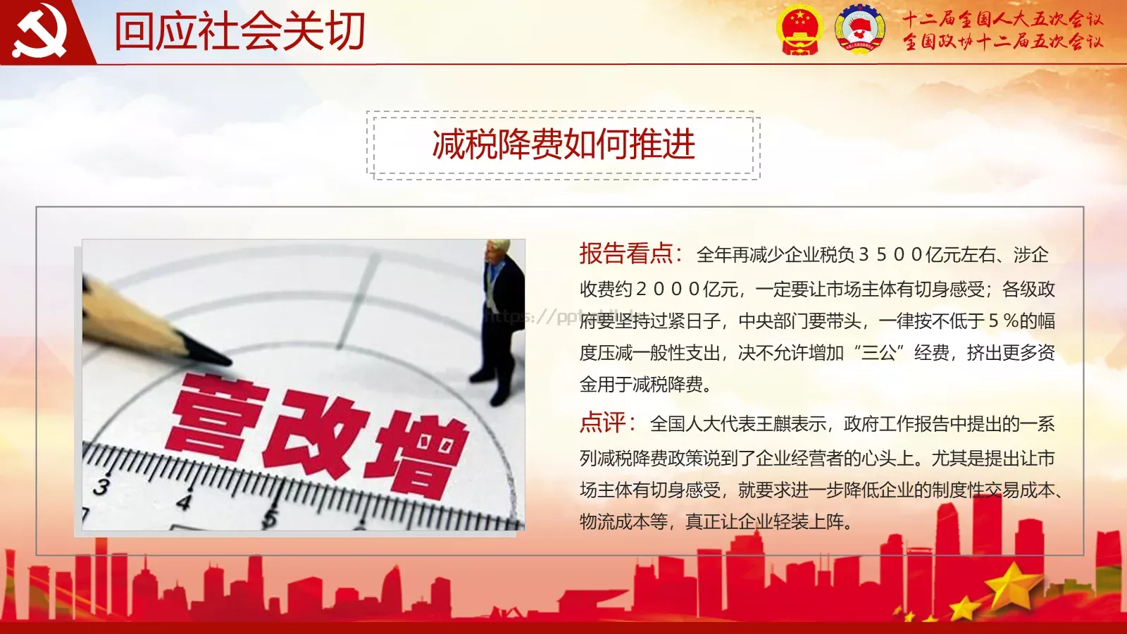 2018两会解读第一季PPT模板 第 25 页预览图