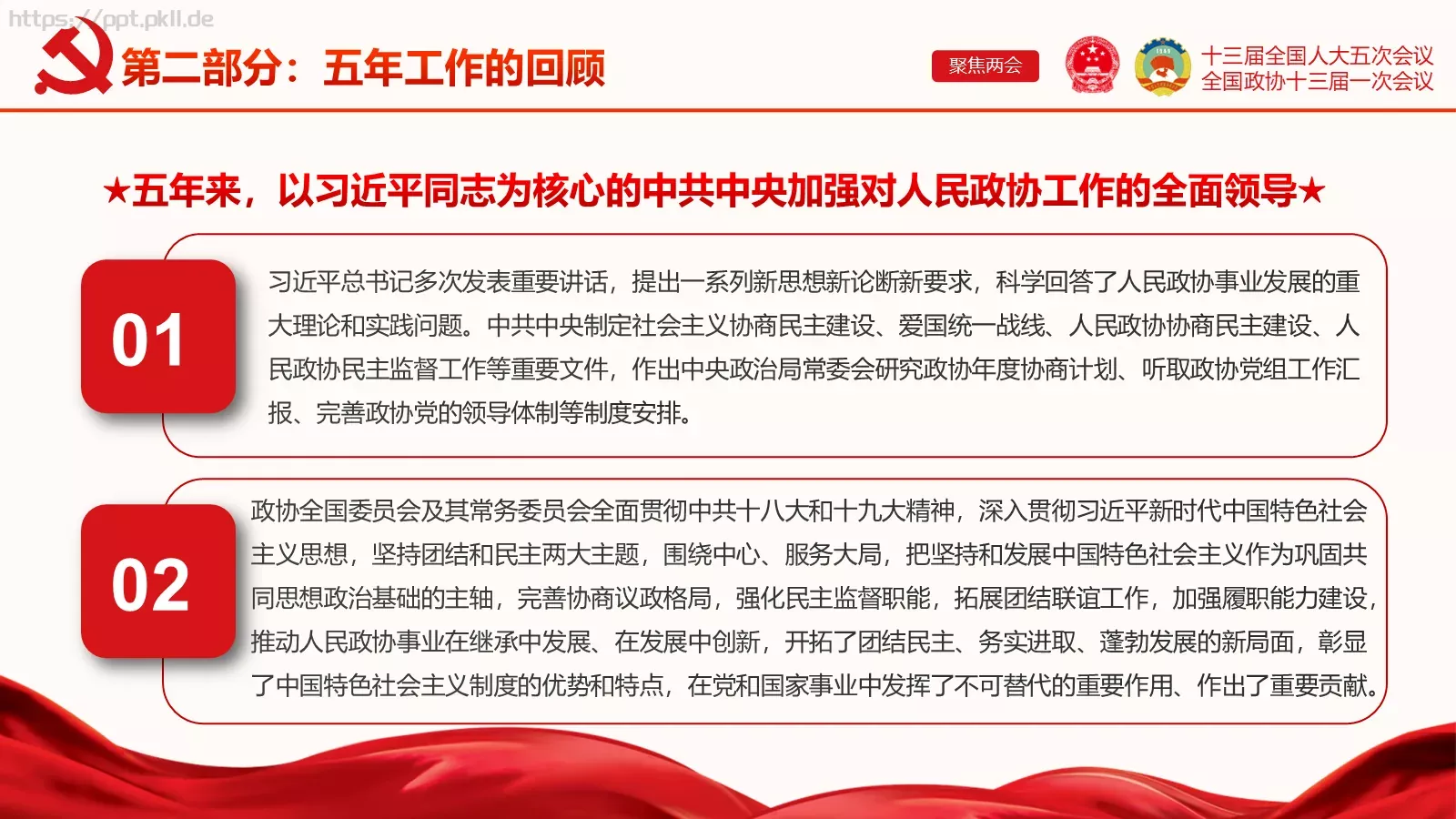 聚焦两会解读PPT模板 第 10 页预览图