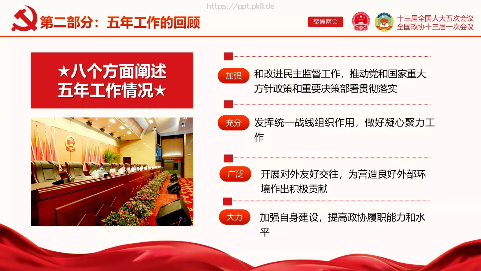 聚焦两会解读PPT模板 第 12 页预览图