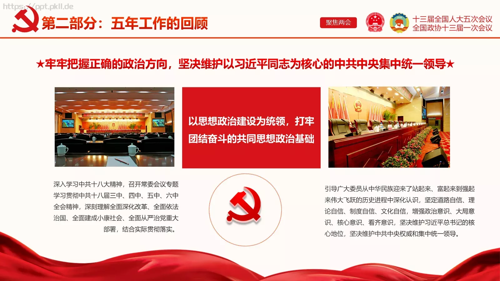 聚焦两会解读PPT模板 第 13 页预览图