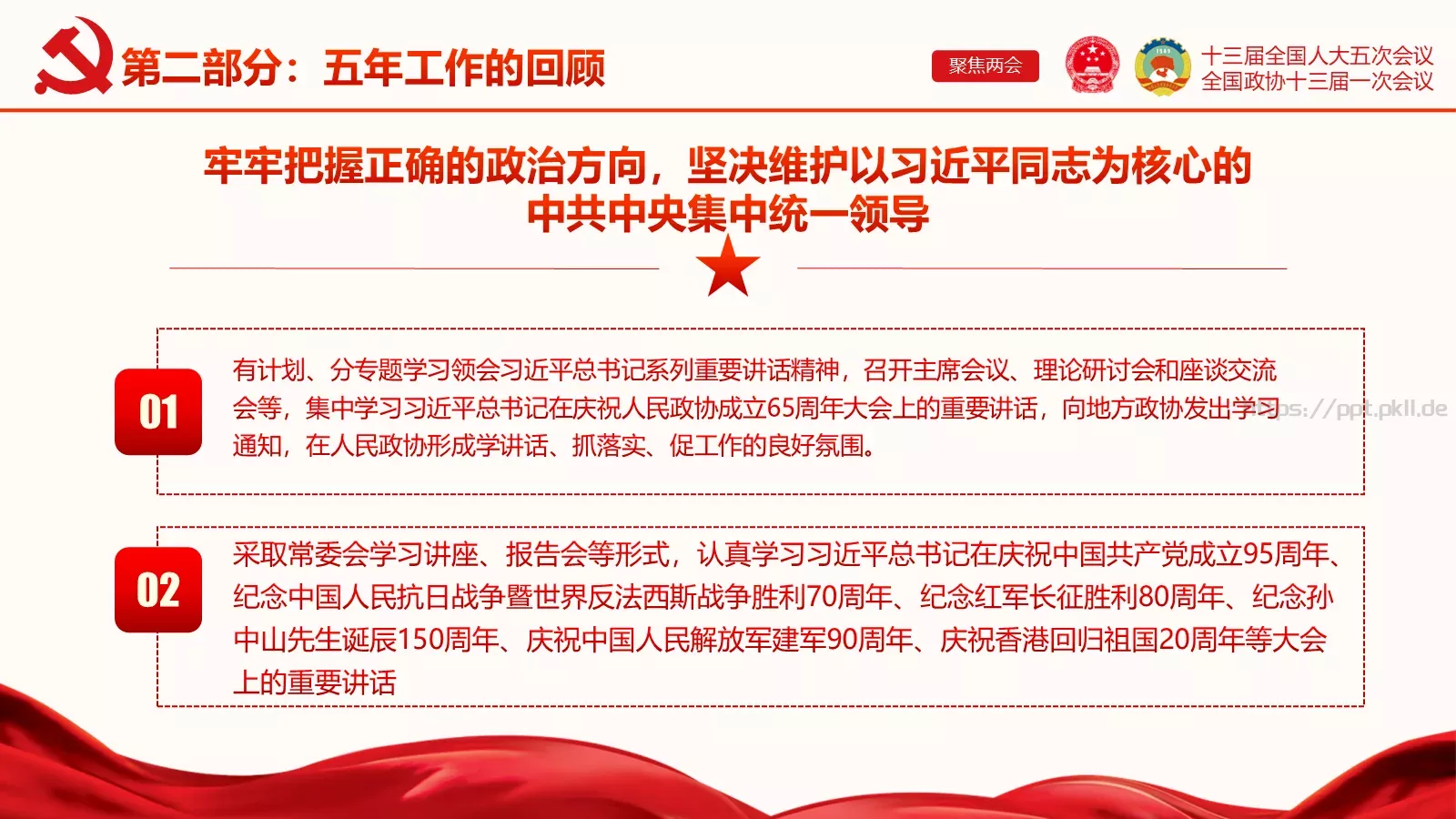 聚焦两会解读PPT模板 第 14 页预览图