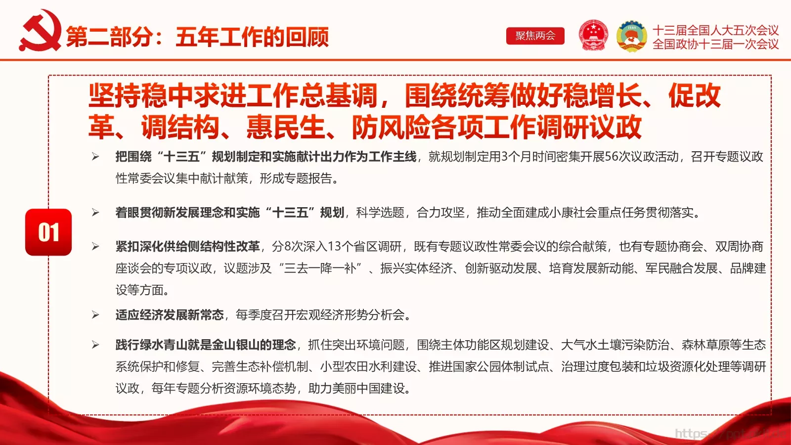 聚焦两会解读PPT模板 第 17 页预览图