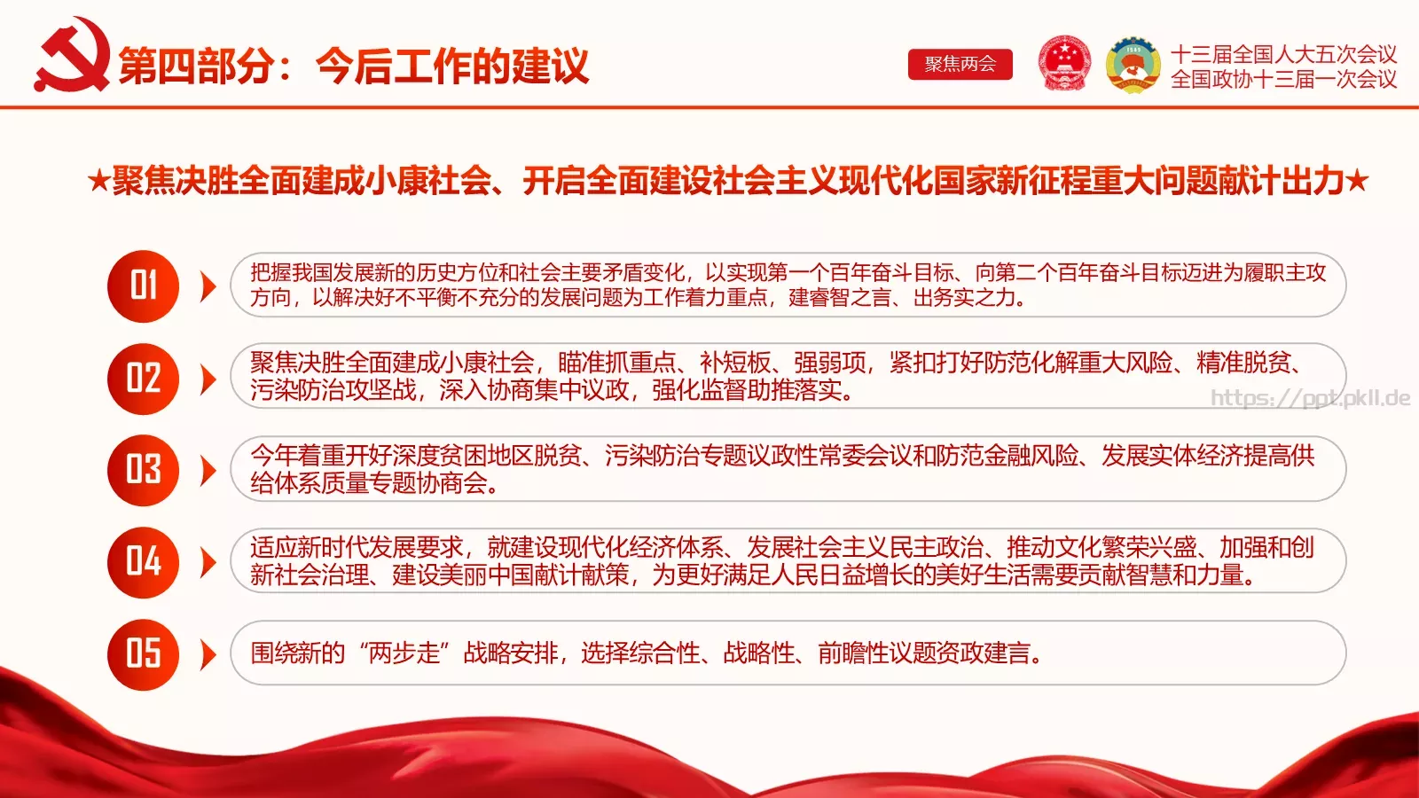 聚焦两会解读PPT模板 第 45 页预览图