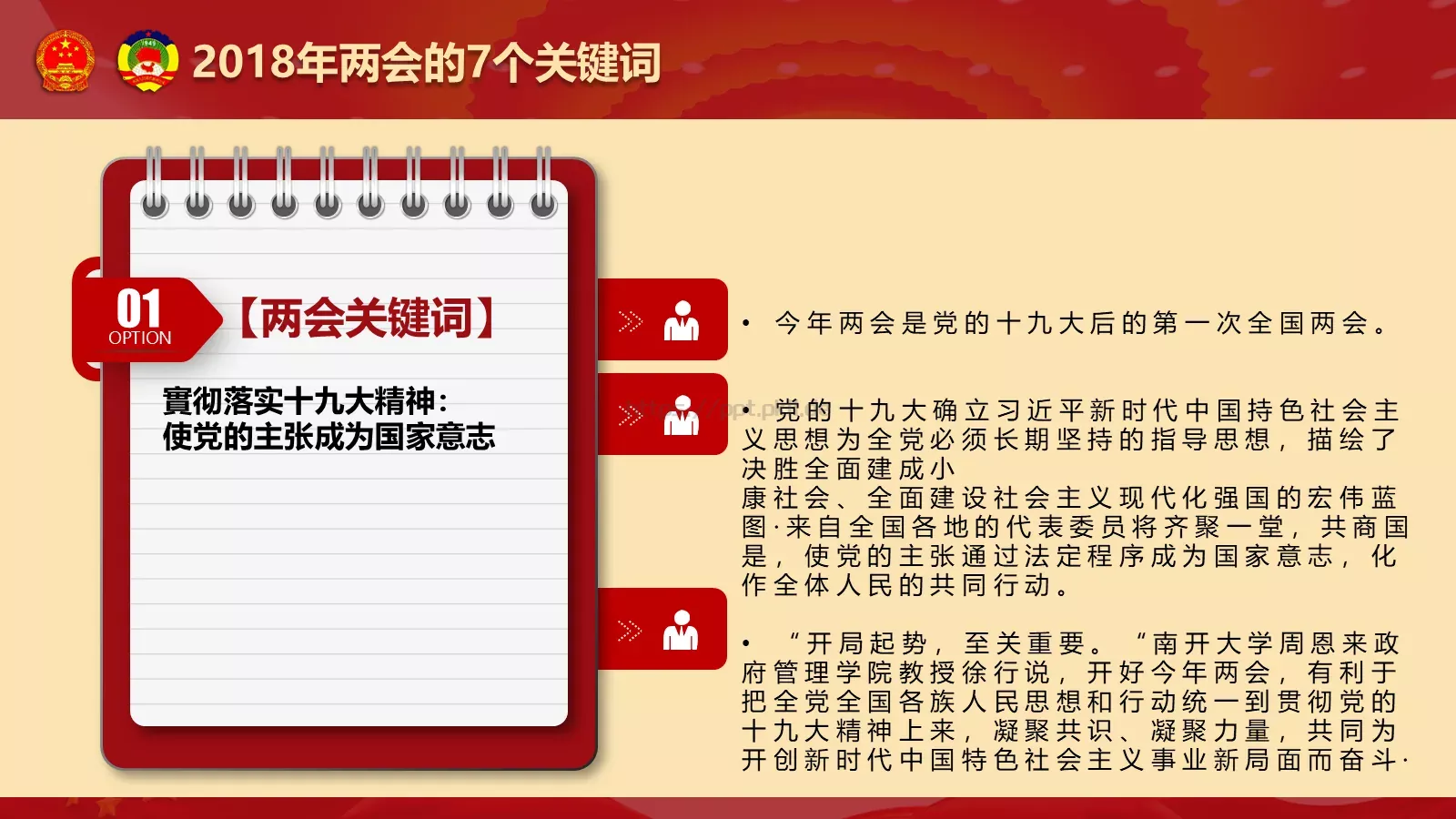 2018两会解读第一季PPT模板 第 14 页预览图