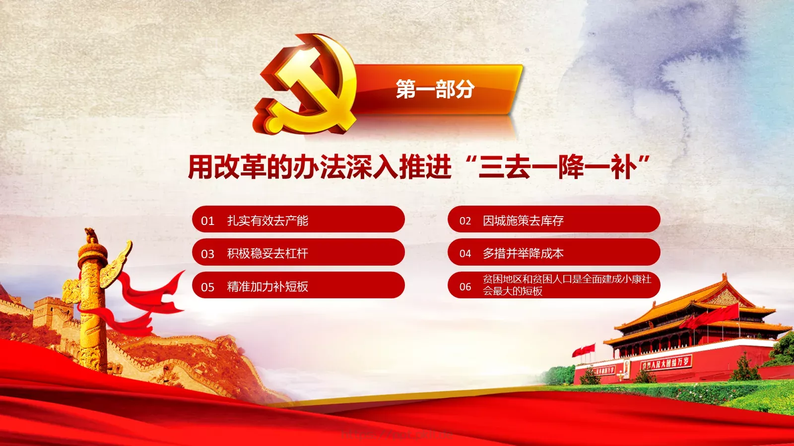 2018两会解读第一季PPT模板 第 5 页预览图
