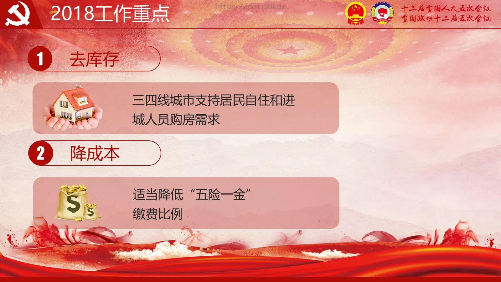 2018两会解读第一季PPT模板 第 12 页预览图