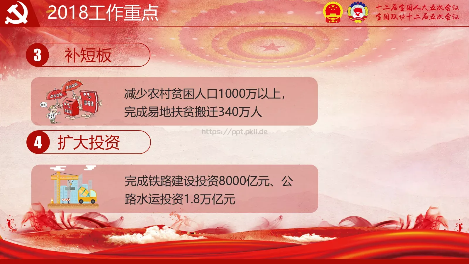 2018两会解读第一季PPT模板 第 13 页预览图