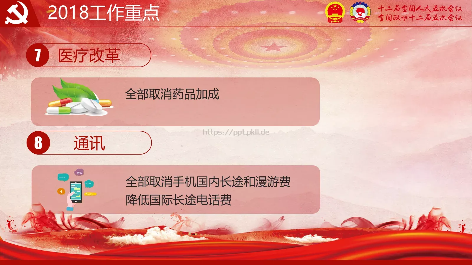 2018两会解读第一季PPT模板 第 15 页预览图